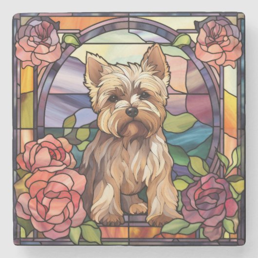Cairn Terrier stenen onderzetter (Voorkant)