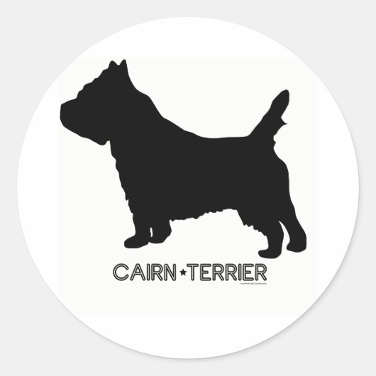 Cairn Terrier-Sticker Ronde Sticker (Voorkant)