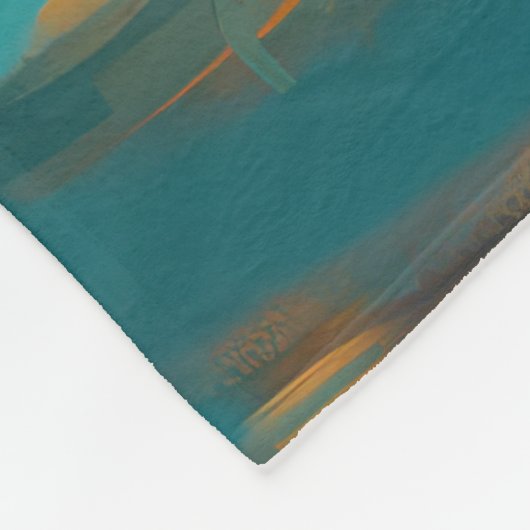 Cairn Terrier Strand Surfen Schilderij Fleece Deken (Hoek)