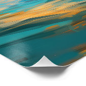 Cairn Terrier Strand Surfen Schilderij Perfect Poster (Hoek)