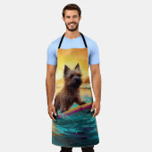 Cairn Terrier Strand Surfen Schilderij Schort (Gedragen)