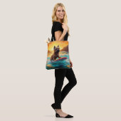 Cairn Terrier Strand Surfen Schilderij Tote Bag (Op model)