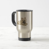 Cairn Terrier (Tarwe) - liggend Reisbeker (Voorkant links)