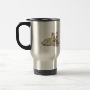Cairn Terrier (Tarwe) - liggend Reisbeker