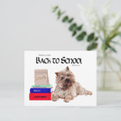 Cairn Terrier Terug naar School Briefkaart (Staand voorkant)