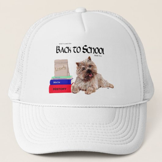 Cairn Terrier Terug naar School Trucker Pet (Voorkant)
