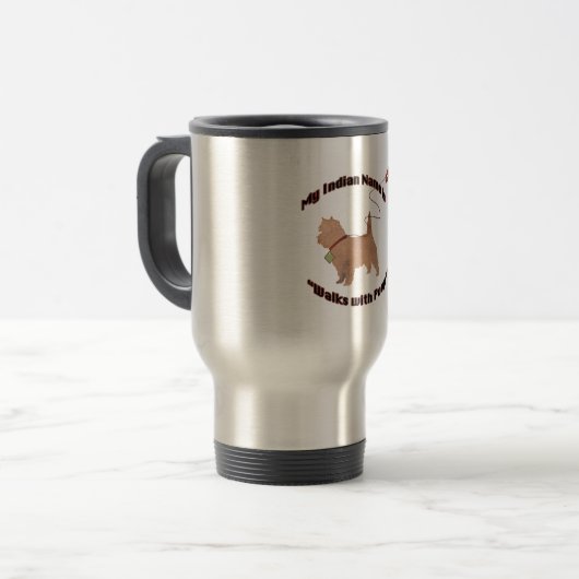Cairn Terrier Travel Mug Reisbeker (Voorkant links)