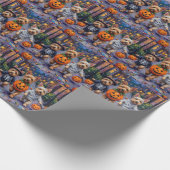 Cairn Terrier Trick-or-Treating Halloween kostuums Cadeaupapier (Hoek)