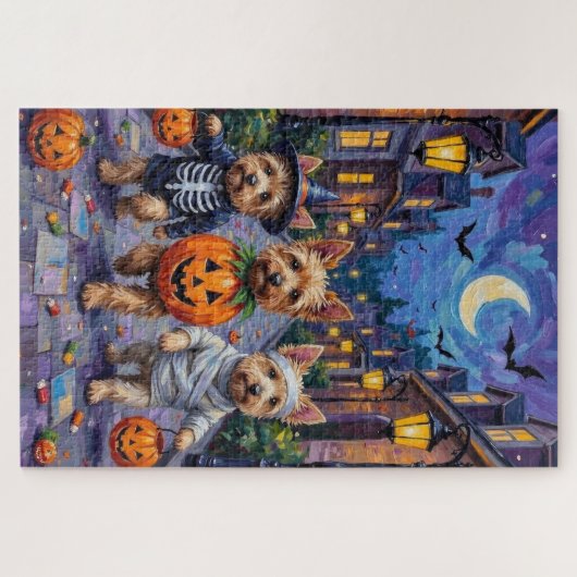 Cairn Terrier Trick-or-Treating Halloween kostuums Legpuzzel (Horizontaal)
