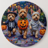 Cairn Terrier Trick-or-Treating Halloween kostuums Ronde Button 6,0 Cm (Voorkant)