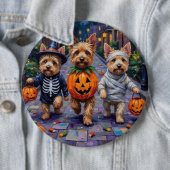 Cairn Terrier Trick-or-Treating Halloween kostuums Ronde Button 6,0 Cm (In situ)