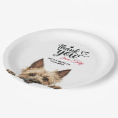 Cairn Terrier Trouwreceptie Papieren Bordje (Gekanteld)