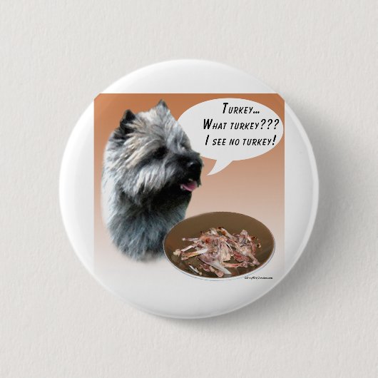 Cairn Terrier Turkije Ronde Button 5,7 Cm (Voorkant)