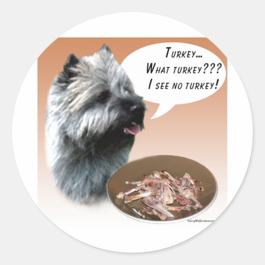 Cairn Terrier Turkije Ronde Sticker (Voorkant)