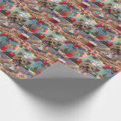 Cairn Terrier Vakantie Bakken: Feestelijke Kerstmi Cadeaupapier (Hoek)