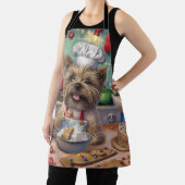 Cairn Terrier Vakantie Bakken: Feestelijke Kerstmi Schort (Insitu)