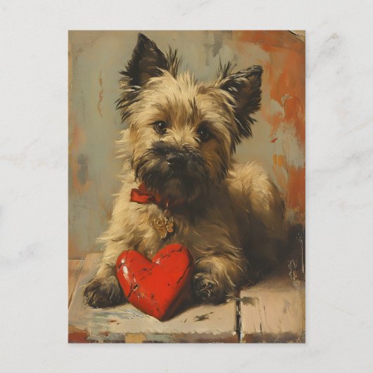 Cairn Terrier  Valentijnsdag Briefkaart (Voorkant)