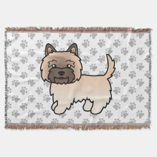 Cairn Terrier van tarwekleur Cute Cartoon-hond Deken