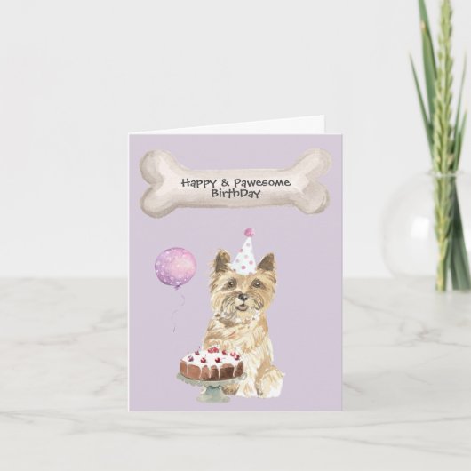 Cairn Terrier-verjaardag Feestdagen Kaart (Voorkant)