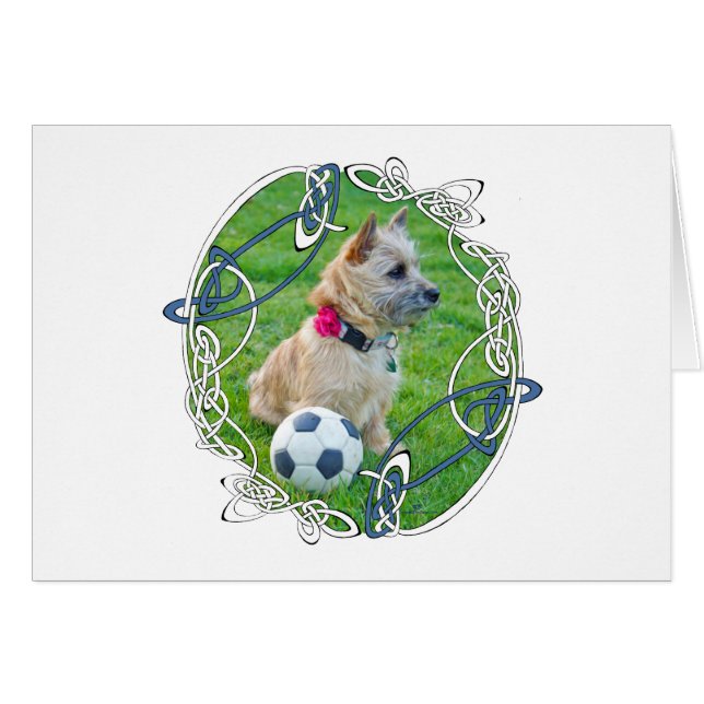 Cairn Terrier Voetbal (Voorkant Horizontaal)