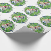 Cairn Terrier Voetbal Cadeaupapier (Hoek)