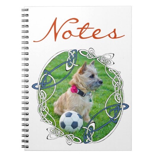 Cairn Terrier Voetbal Notitieboek (Voorkant)