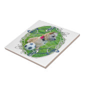 Cairn Terrier Voetbal Tegeltje (Zijkant)