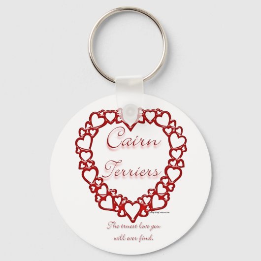 Cairn Terrier Ware Liefde - Sleutelhanger (Voorkant)