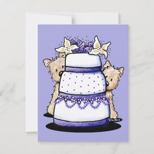 Cairn Terrier Wedding Invitations Kaart (Voorkant)