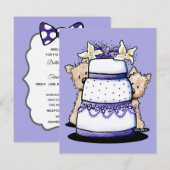 Cairn Terrier Wedding Invitations Kaart (Voorkant / Achterkant)