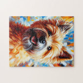 Cairn Terrier Wheaten Dog Acryl Print Hondenliefhe Legpuzzel (Horizontaal)