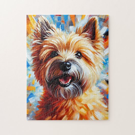 Cairn Terrier Wheaten Dog Acryl Print Hondenliefhe Legpuzzel (Verticaal)