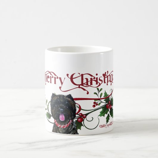 Cairn Terrier White 11 oz Classic White Mok (Center)