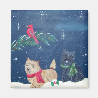 Cairn Terrier Wintermagneet Magneet