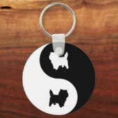 Cairn Terrier Yin Yang Sleutelhanger (Voorkant)