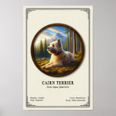 Cairn Terrier Zoölogische Serie Poster (Voorkant)
