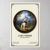 Cairn Terrier Zoölogische Serie Poster (Voorkant)