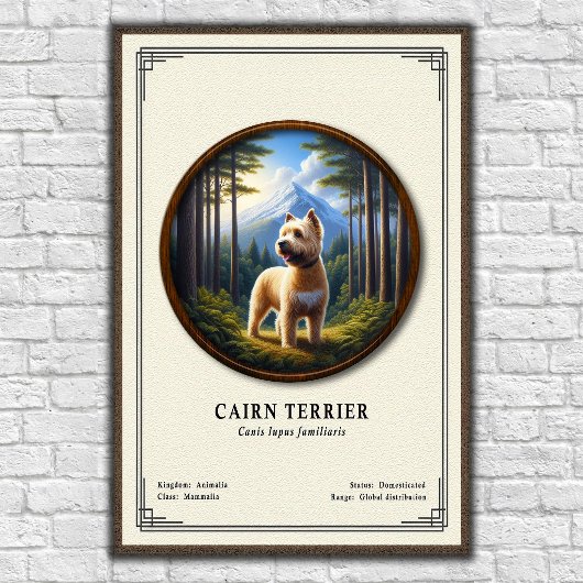 Cairn Terrier Zoölogische Serie Poster