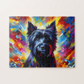 Cairn Terrier: Zwarte Toto-hond Legpuzzel (Horizontaal)