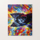 Cairn Terrier: Zwarte Toto-hond Legpuzzel (Verticaal)