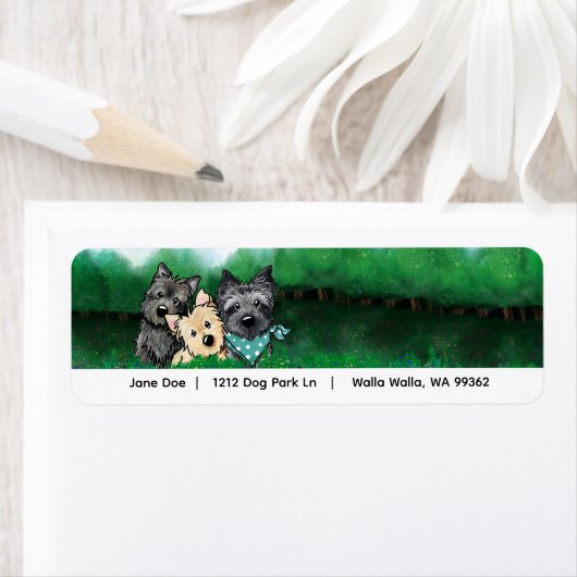 Cairn Terriers Adres Etiket (Insitu)