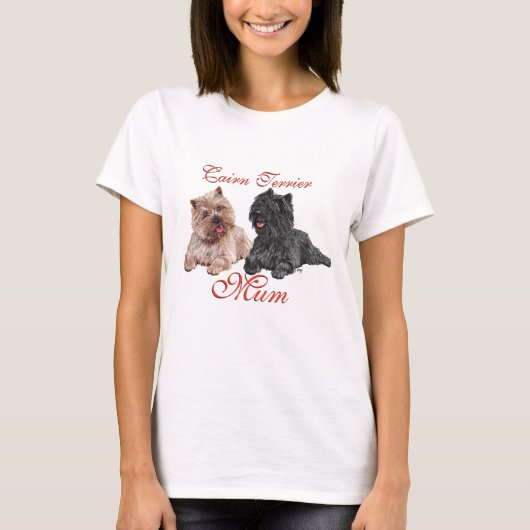 Cairn Terriers Moederdag T-shirt (Voorkant)