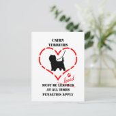 Cairn Terriers Must Be Loved Briefkaart (Staand voorkant)