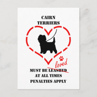 Cairn Terriers Must Be Loved Briefkaart