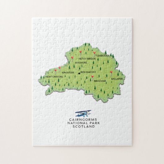 Cairngorms Nationaal Park kaart Legpuzzel (Verticaal)