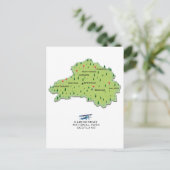 Cairngorms National Park map Briefkaart (Staand voorkant)