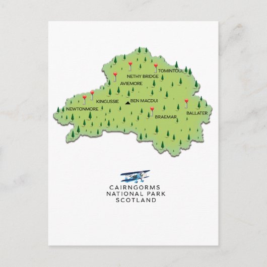 Cairngorms National Park map Briefkaart (Voorkant)