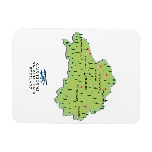 Cairngorms National Park map Magneet (Horizontaal)