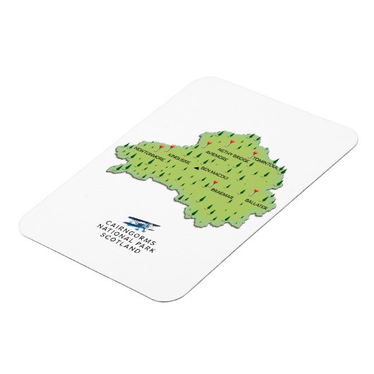 Cairngorms National Park map Magneet (Linkerzijde)
