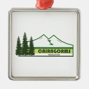 Cairngorms National Park Schotland Groene strepen Metalen Ornament